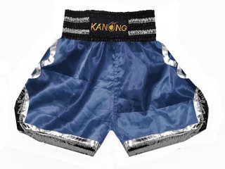 Kanong Bokseshorts Boxing Shorts : KNBSH-201-Marine blå-Sølv